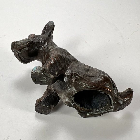 Vintage Scottish Terrier Scottie Dog Figurine Cast Metal - Picture 11 of 15